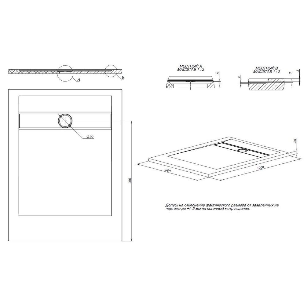 Душевой поддон Allen Brau Infinity 120x90 8.21003-BGM синий матовый Душевой поддон Allen Brau Infinity 120x90 8.21003-BGM синий матовый