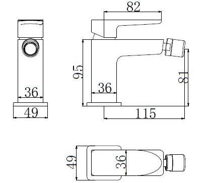 Смеситель для биде OMNIRES SIENA SN7320CR (хром) Смеситель для биде OMNIRES SIENA SN7320CR (хром)