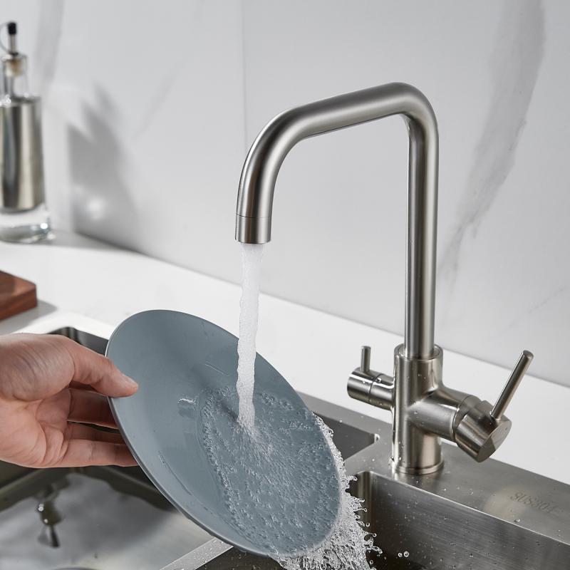 Смеситель для кухни со встроенным фильтром (краном) под питьевую воду Shevanik S228 S228L Смеситель для кухни со встроенным фильтром (краном) под питьевую воду Shevanik S228 S228L