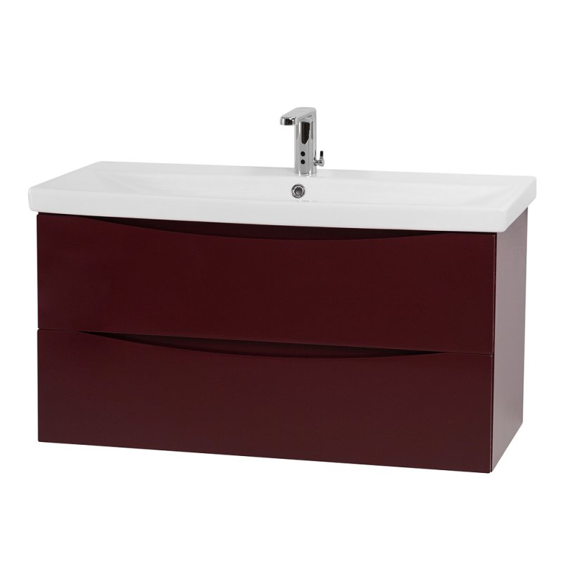 Тумба с раковиной подвесная BelBagno MARINO-CER 90 Rovere Grigio, раковина белая Тумба с раковиной подвесная BelBagno MARINO-CER 90 Rovere Grigio, раковина белая