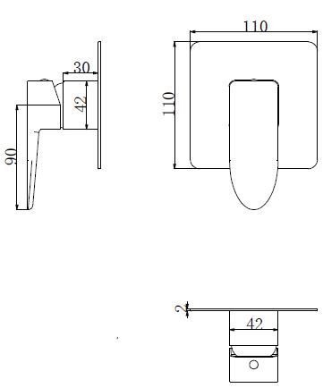 Смеситель для душа скрытого монтажа OMNIRES SIENA SN7345CR (хром) Смеситель для душа скрытого монтажа OMNIRES SIENA SN7345CR (хром)