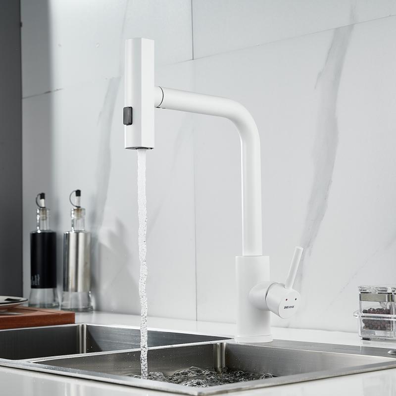 Смеситель для кухни с выдвижной лейкой Shevanik S263 S263C Смеситель для кухни с выдвижной лейкой Shevanik S263 S263C