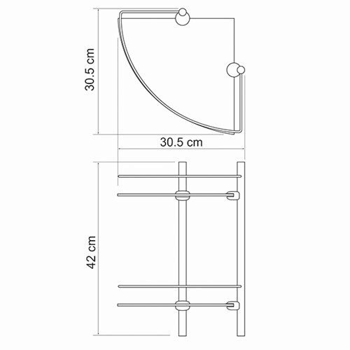 K-3122 Полка стеклянная двойная K-3122 Полка стеклянная двойная