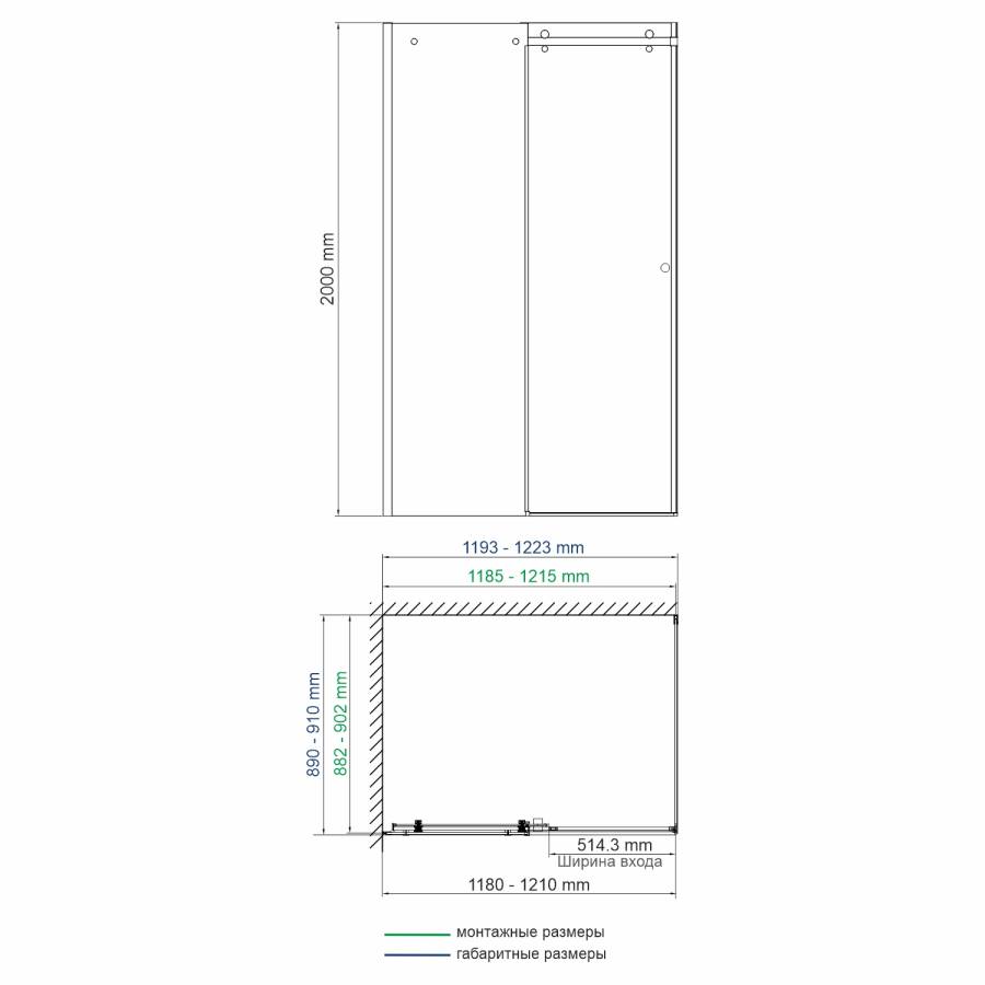 Vils 56R07 Душевой уголок Wasserkraft Vils 56R07 Душевой уголок Wasserkraft