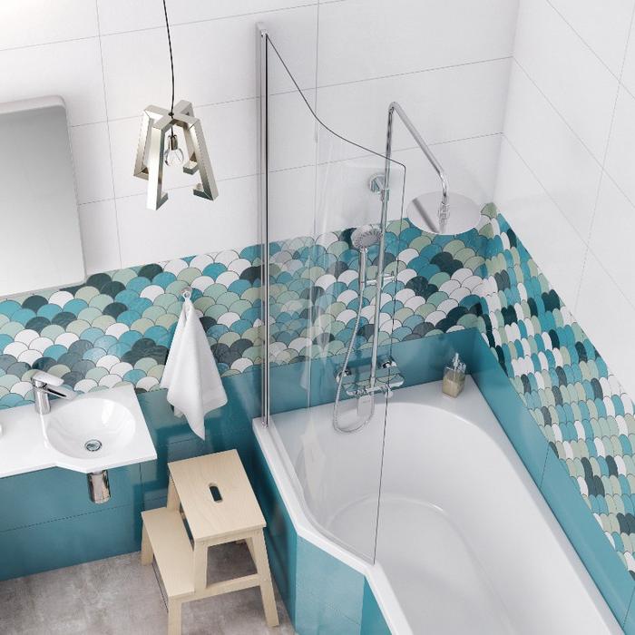 Шторка для ванны EXCELLENT Be Spot 75 см (хром) левая Шторка для ванны EXCELLENT Be Spot 75 см (хром) левая