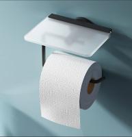 A85A341522 X-Joy, Держатель для туалетной бумаги с полкой, черный