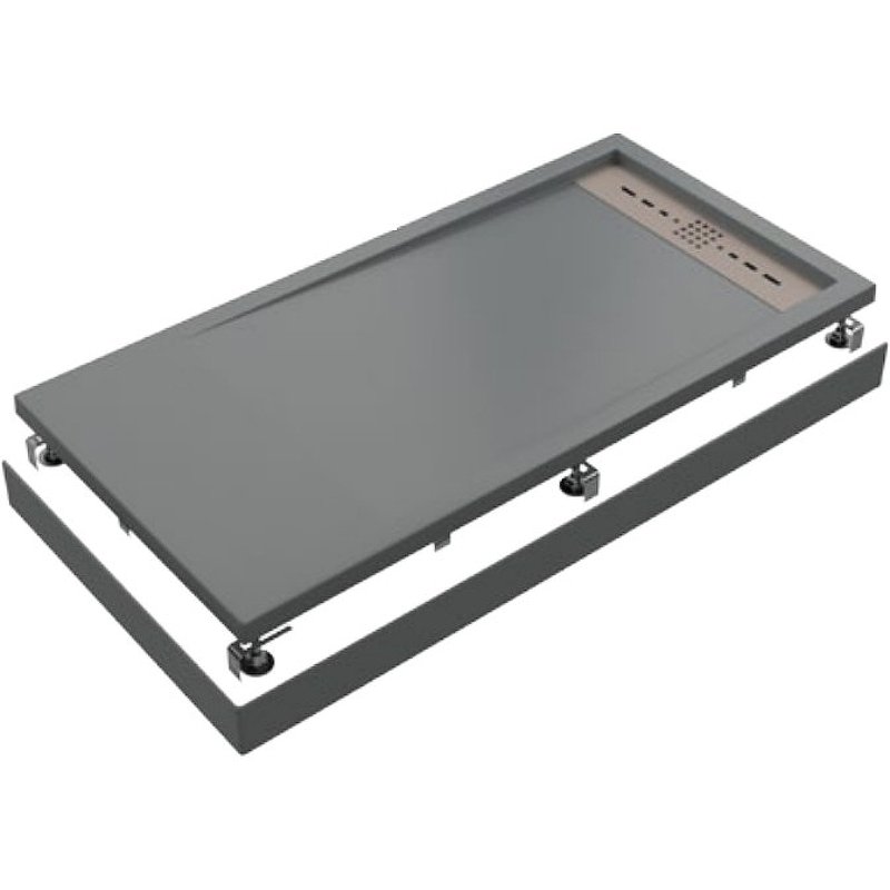 Душевой поддон Creto Scala 120x80 прямоугольный, серый Душевой поддон Creto Scala 120x80 прямоугольный, серый