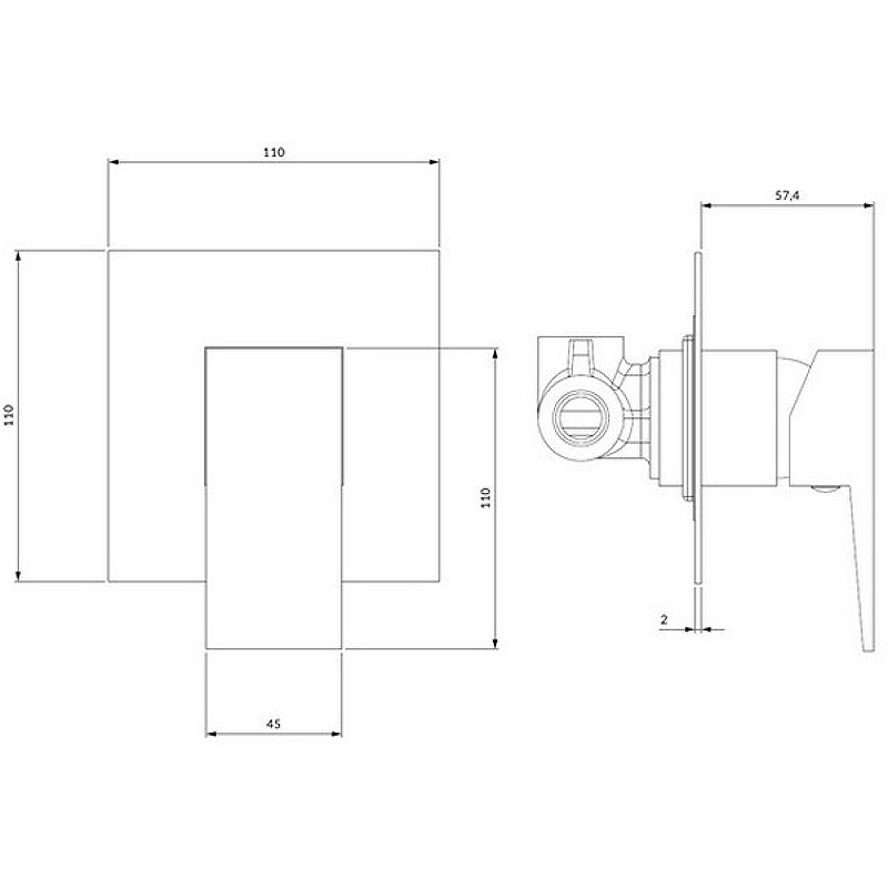 Смеситель для душа скрытого монтажа OMNIRES FRESH FR7145CR (хром) Смеситель для душа скрытого монтажа OMNIRES FRESH FR7145CR (хром)