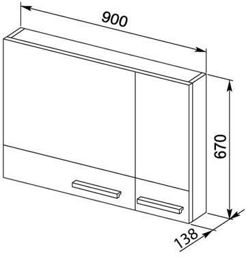 Зеркало-шкаф Aquanet Нота 90 белый