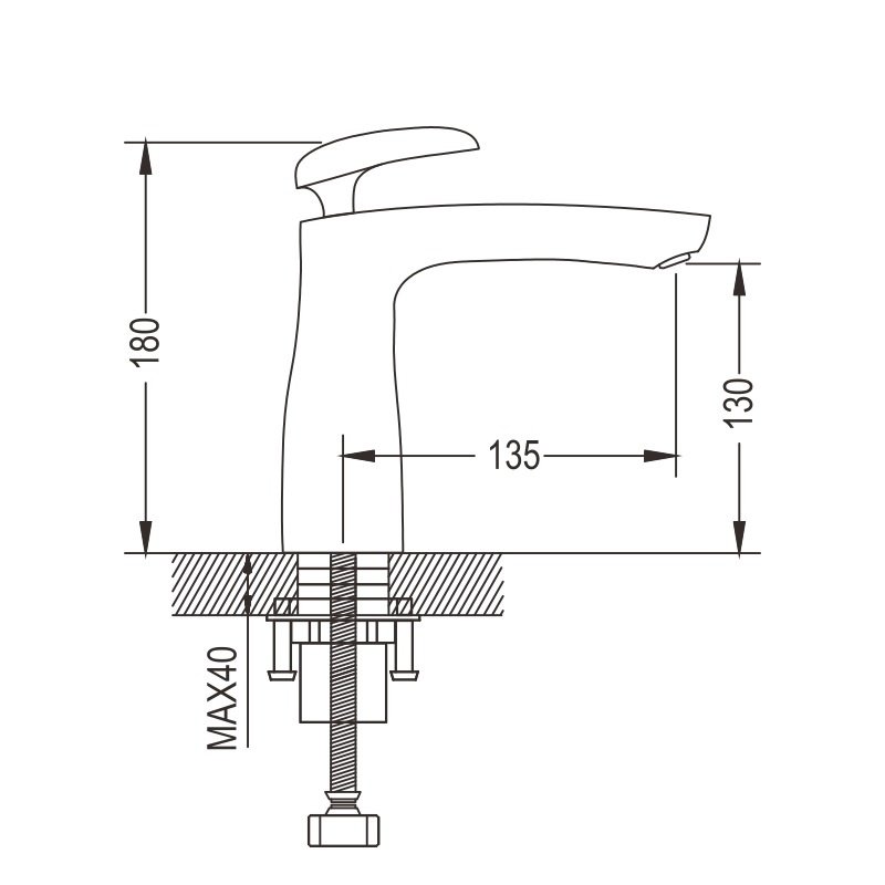 Смеситель для раковины латунь R2401H Смеситель для раковины латунь R2401H