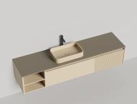 Подвесная тумба Domino 2000, эмаль, с открытой полкой