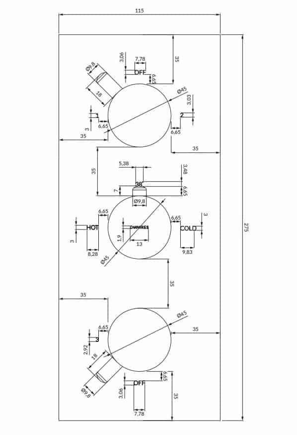 Смеситель термостатический для душа, наружная часть OMNIRES Y Y1238_KROCR (хром) Смеситель термостатический для душа, наружная часть OMNIRES Y Y1238_KROCR (хром)