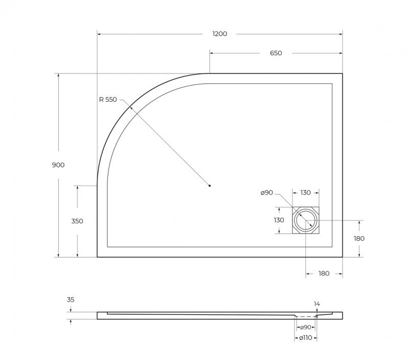 TRAY-MR-UNO-RH-120/80-550-35-W-R-CR Поддон из искусственного мрамора в комплекте с сифоном с декоративной накладкой (хром) TRAY-MR-UNO-RH-120/80-550-35-W-R-CR Поддон из искусственного мрамора в комплекте с сифоном с декоративной накладкой (хром)