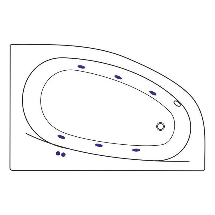 Ванна EXCELLENT Kameleon 170x110 (правая) "SOFT" (хром) Ванна EXCELLENT Kameleon 170x110 (правая) "SOFT" (хром)