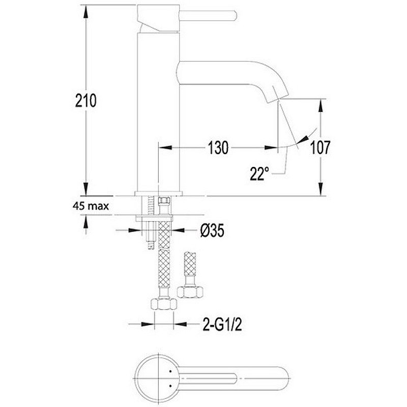 Смеситель для умывальника OMNIRES Y Y1213MAXCR (хром) Смеситель для умывальника OMNIRES Y Y1213MAXCR (хром)