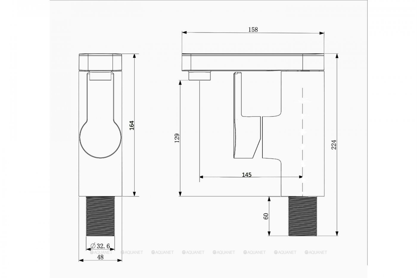 Смеситель для раковины OneLife P08-021b полимерный Смеситель для раковины OneLife P08-021b полимерный
