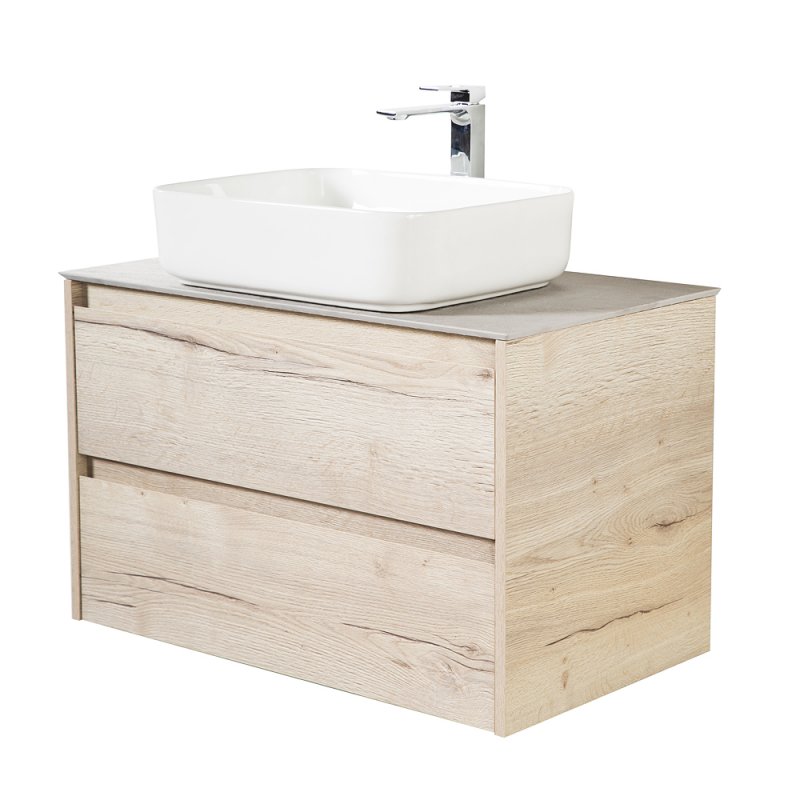 Тумба с раковиной подвесная BelBagno KRAFT 100 Cemento Grigio, раковина белая Тумба с раковиной подвесная BelBagno KRAFT 100 Cemento Grigio, раковина белая