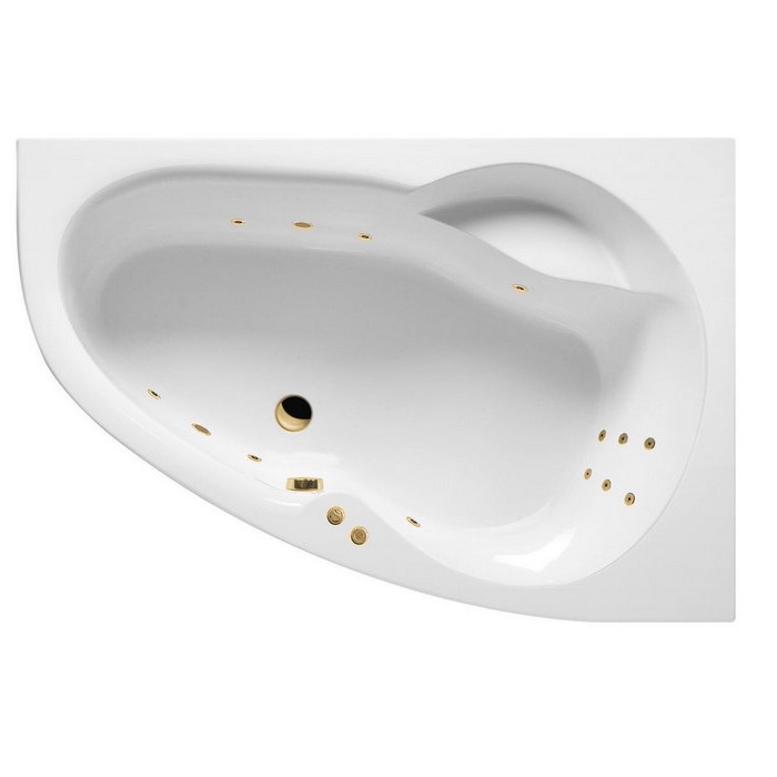 Ванна EXCELLENT Newa 160x95 (правая) "LINE" (золото) Ванна EXCELLENT Newa 160x95 (правая) "LINE" (золото)