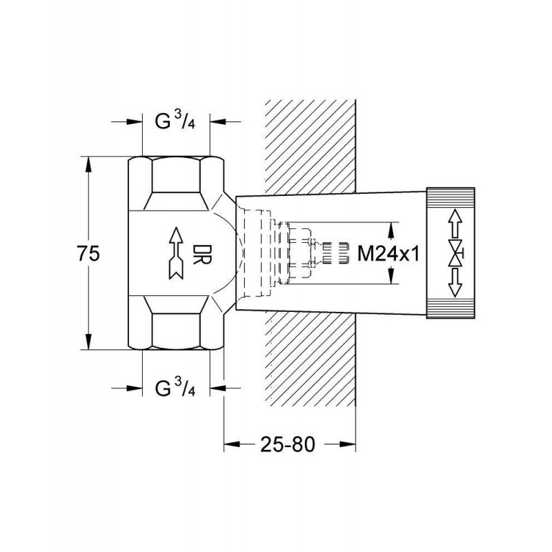 Скрытая часть Grohe 29802000 хром Скрытая часть Grohe 29802000 хром
