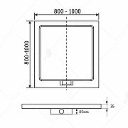 Душевой поддон RGW GWS-01 100х100 03150100-01 Душевой поддон RGW GWS-01 100х100 03150100-01