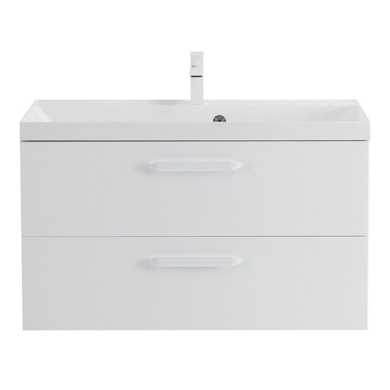 Тумба с раковиной подвесная  BelBagno AURORA 90 Bianco Lucido, раковина белая Тумба с раковиной подвесная  BelBagno AURORA 90 Bianco Lucido, раковина белая