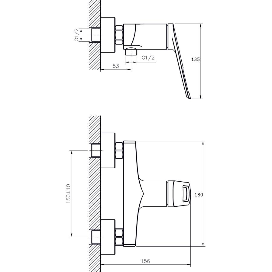 Смеситель для душа RUSH Socotra (ST1235-63) Смеситель для душа RUSH Socotra (ST1235-63)