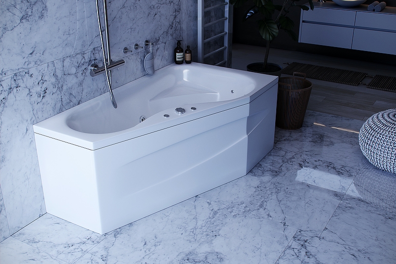 Ванна  Медея правая пустая без фр.экр.(вклеенный каркас) Ванна  Медея правая пустая без фр.экр.(вклеенный каркас)