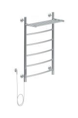 Полотенцесушитель электрический Aquanet Romeo 80х50 Тэн слева, с полкой