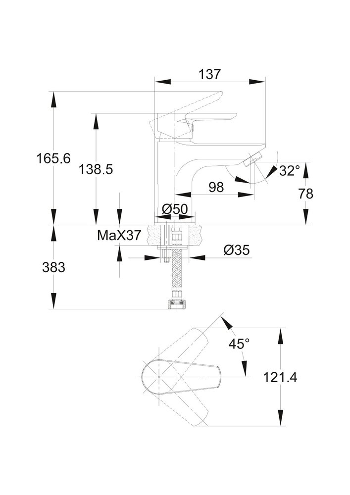 Смеситель VERO для раковины Смеситель VERO для раковины