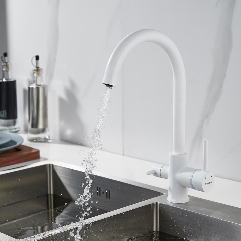 Смеситель для кухни со встроенным фильтром (краном) под питьевую воду Shevanik S128 S128C Смеситель для кухни со встроенным фильтром (краном) под питьевую воду Shevanik S128 S128C