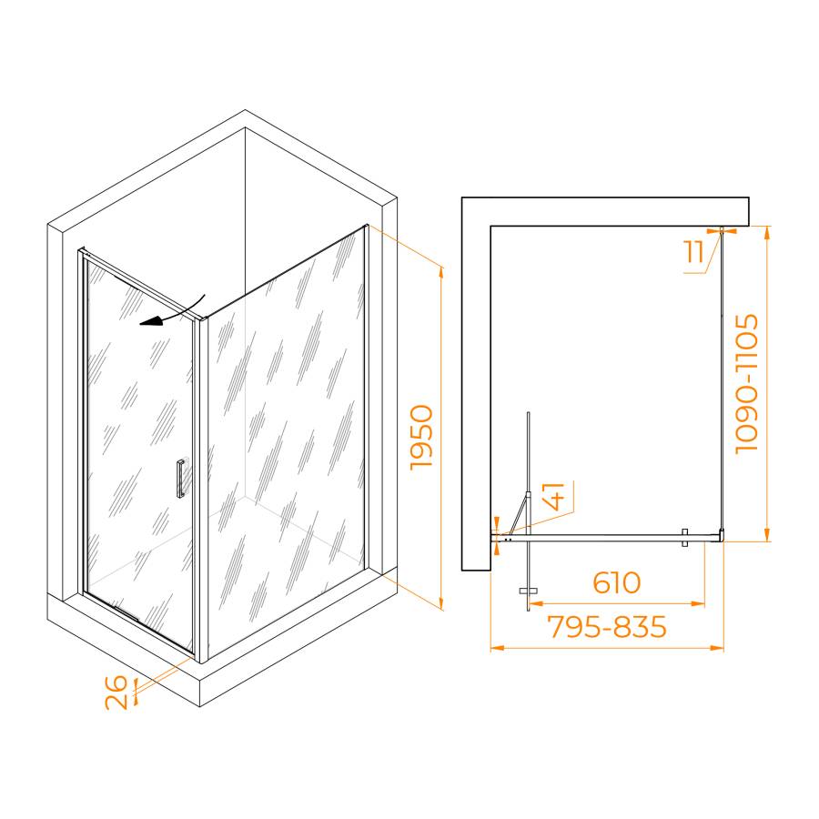 Душевой уголок  80*110*195 RGW SV-145B (SV-05B + Z-050-2B) Прямоуг./Чёрный/Прозрачное/8 мм (Easy) Душевой уголок  80*110*195 RGW SV-145B (SV-05B + Z-050-2B) Прямоуг./Чёрный/Прозрачное/8 мм (Easy)