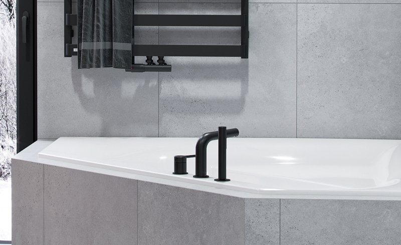 Смеситель на борт ванны EXCELLENT Pi AREX.1233BL (черный мат) Смеситель на борт ванны EXCELLENT Pi AREX.1233BL (черный мат)