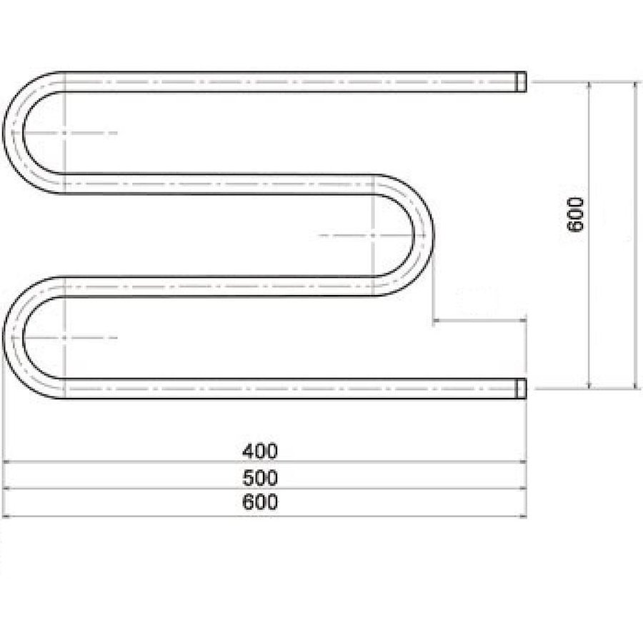 Полотенцесушитель М3/4" 60*40 с креплениями Полотенцесушитель М3/4" 60*40 с креплениями