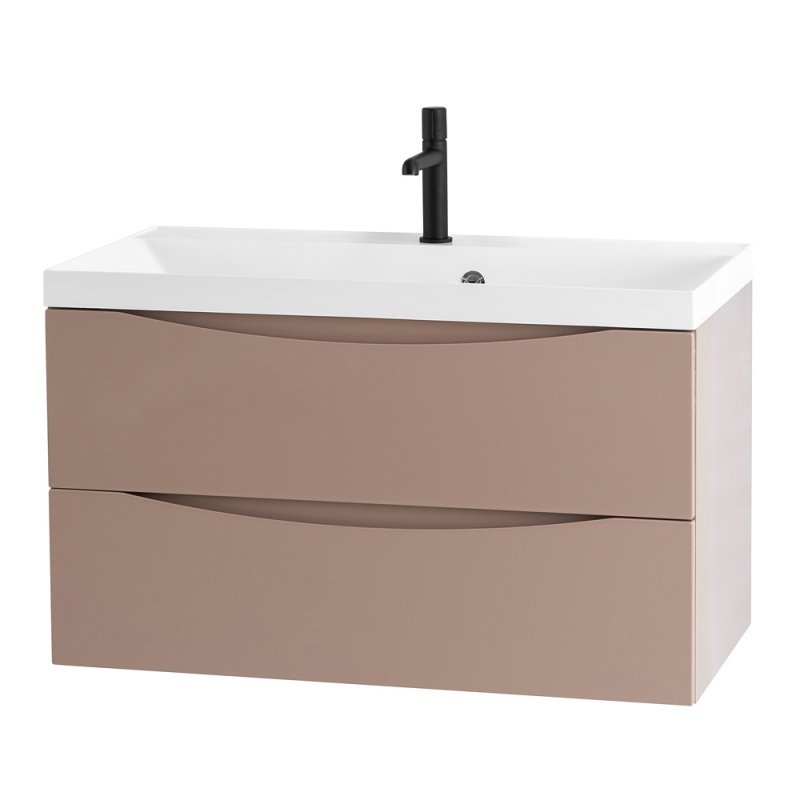 Тумба с раковиной подвесная BelBagno MARINO 80 Rovere Bianco, раковина белая Тумба с раковиной подвесная BelBagno MARINO 80 Rovere Bianco, раковина белая