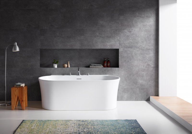 Акриловая ванна BELBAGNO BB409-1700-800-W/NM Белая матовая внутри, черная матовая снаружи Акриловая ванна BELBAGNO BB409-1700-800-W/NM Белая матовая внутри, черная матовая снаружи