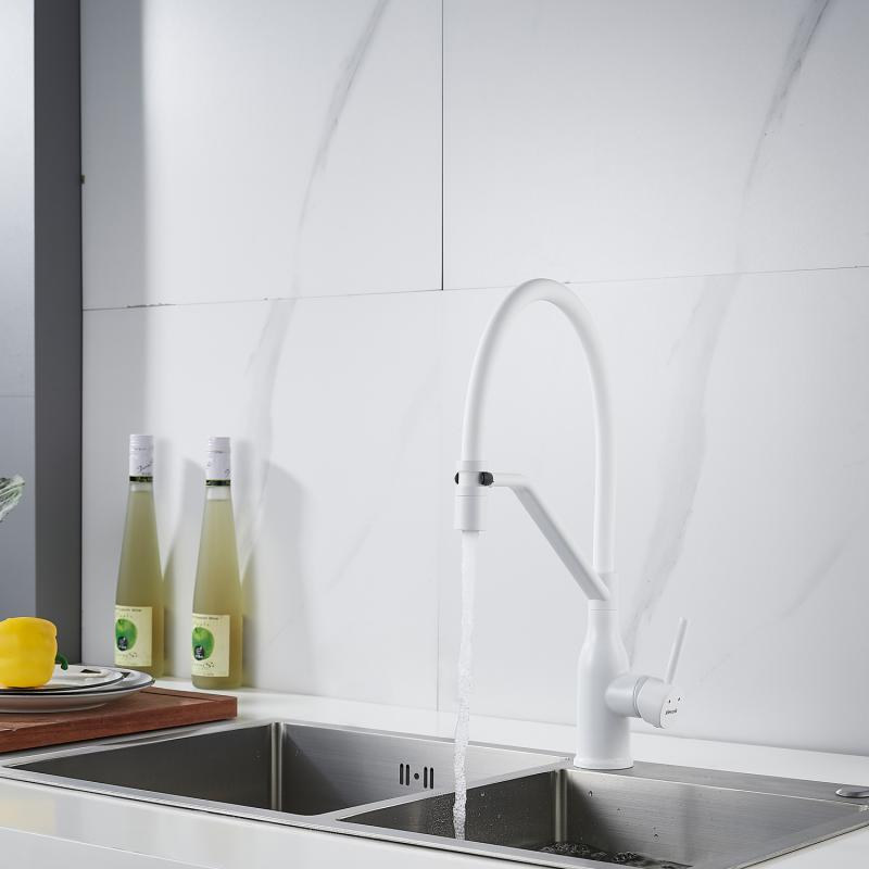 Смеситель для кухни с гибким изливом Shevanik S343C-1 Смеситель для кухни с гибким изливом Shevanik S343C-1