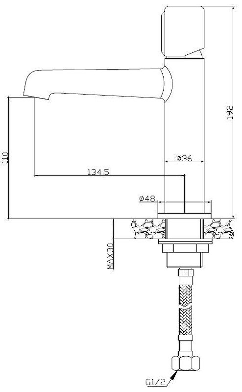 UNO Смеситель для раковины без донного клапана, хром UNO-LVM-CRM UNO Смеситель для раковины без донного клапана, хром UNO-LVM-CRM
