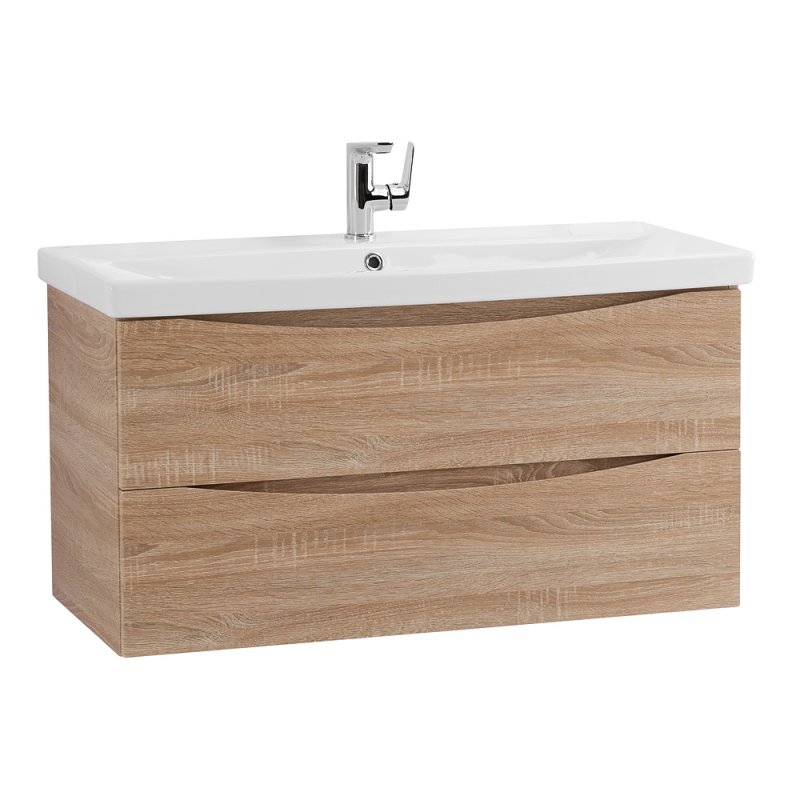 Тумба с раковиной подвесная BelBagno MARINO-CER 90 Rovere Grigio, раковина белая Тумба с раковиной подвесная BelBagno MARINO-CER 90 Rovere Grigio, раковина белая