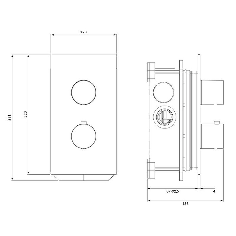Смеситель термостатический для душа скрытого монтажа OMNIRES CONTOUR CT8036GLB (браш.золото) Смеситель термостатический для душа скрытого монтажа OMNIRES CONTOUR CT8036GLB (браш.золото)