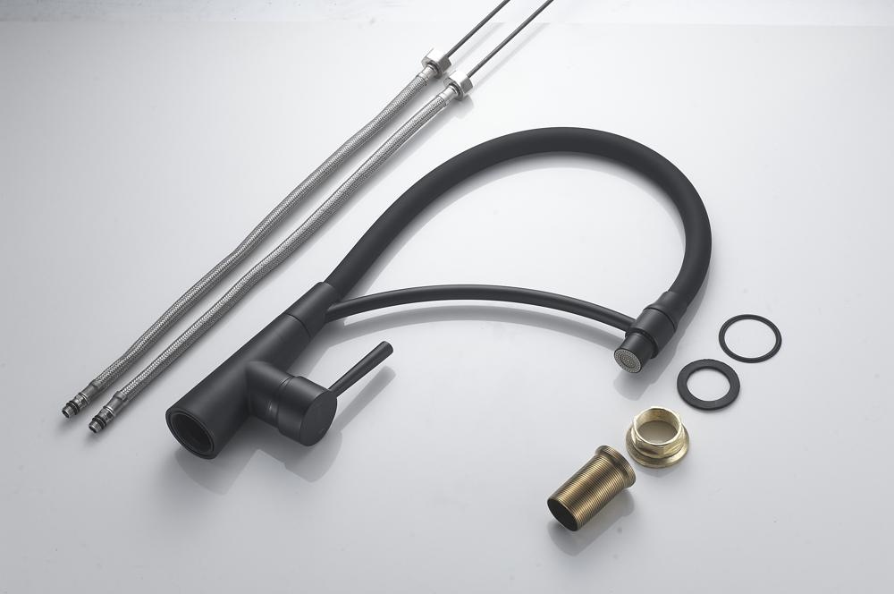 Смеситель для кухни латунь, черный S743H-3 Смеситель для кухни латунь, черный S743H-3