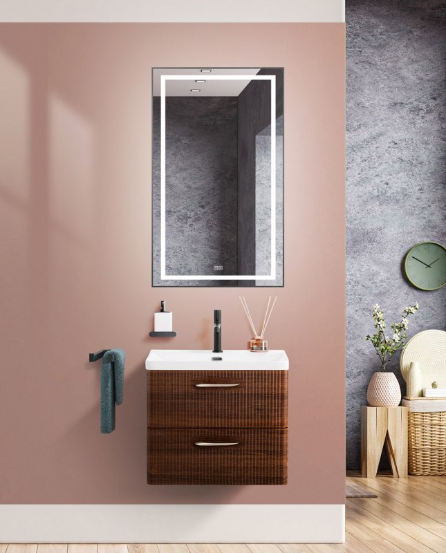 Тумба с раковиной подвесная BelBagno DUE 60 Белый металлик, раковина белая Тумба с раковиной подвесная BelBagno DUE 60 Белый металлик, раковина белая