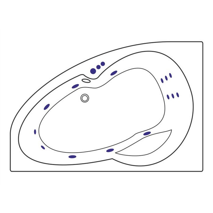 Ванна EXCELLENT Newa 160x95 (левая) "SMART" (золото) Ванна EXCELLENT Newa 160x95 (левая) "SMART" (золото)