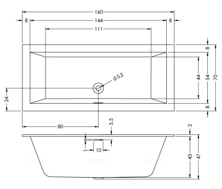 Акриловая ванна  RETHING CUBIC 160x70 R PULG&PLAY RIHO FALL Акриловая ванна  RETHING CUBIC 160x70 R PULG&PLAY RIHO FALL