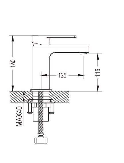 Смеситель для раковины латунь, хром S9501 Смеситель для раковины латунь, хром S9501
