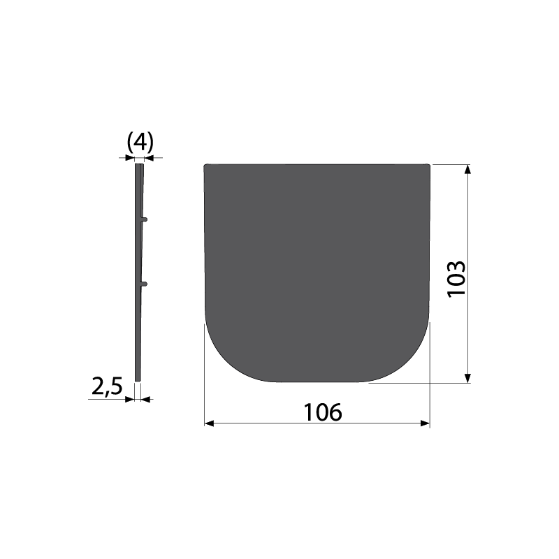 Заглушка для закрытия дренажного канала с торца Заглушка для закрытия дренажного канала с торца