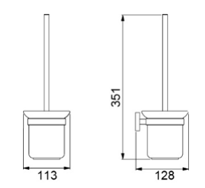 Щетка для туалета Timo Selene Black 12061/03