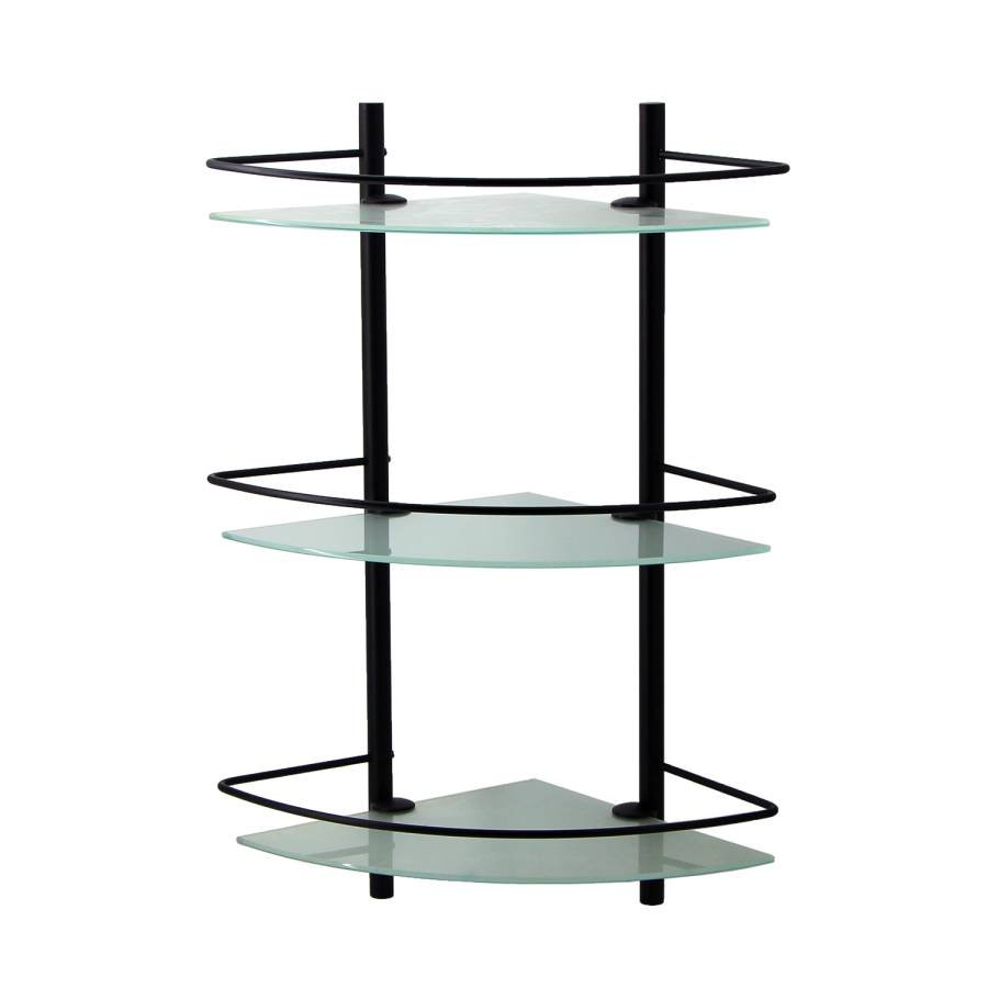 K-3133BLACK Полка стеклянная тройная угловая K-3133BLACK Полка стеклянная тройная угловая