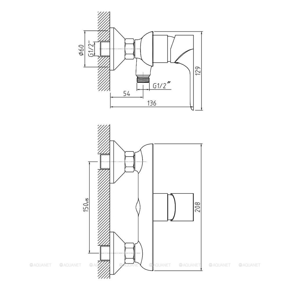 Смеситель для душа Orange Aristo M19-200cr Смеситель для душа Orange Aristo M19-200cr