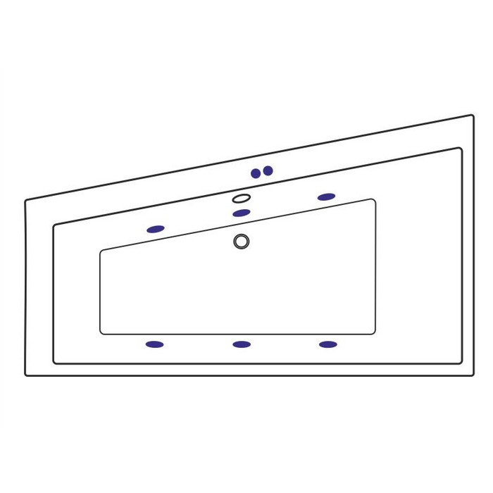 Ванна EXCELLENT Sfera Slim 170x100 (левая) "SOFT" (хром) Ванна EXCELLENT Sfera Slim 170x100 (левая) "SOFT" (хром)