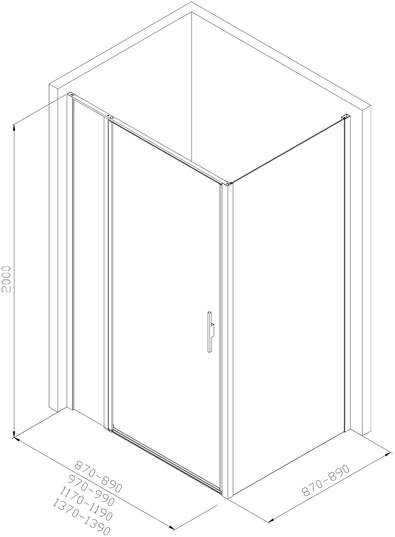 Душевой уголок Allen Brau Priority 90x90 3.31027.BBA + 3.31045.BBA черный браш Душевой уголок Allen Brau Priority 90x90 3.31027.BBA + 3.31045.BBA черный браш